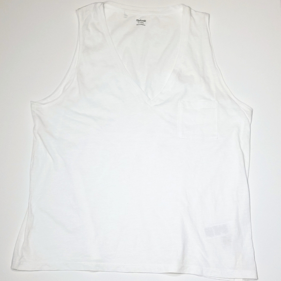 MADEWELL Whisper Cotton V-Neck Pocket Tank - Picture 4 of 8